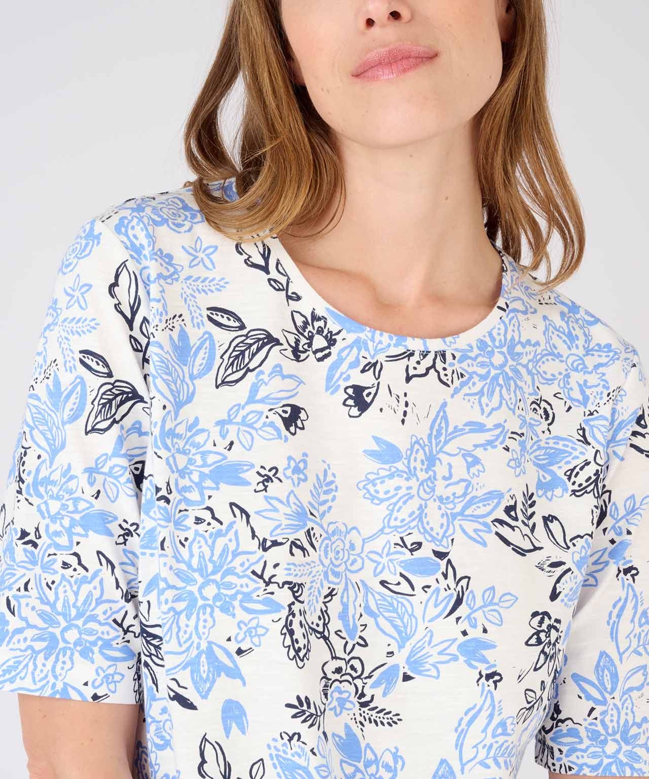 Skin Soft Round Neck Short Sleeved Cotton T-shirt