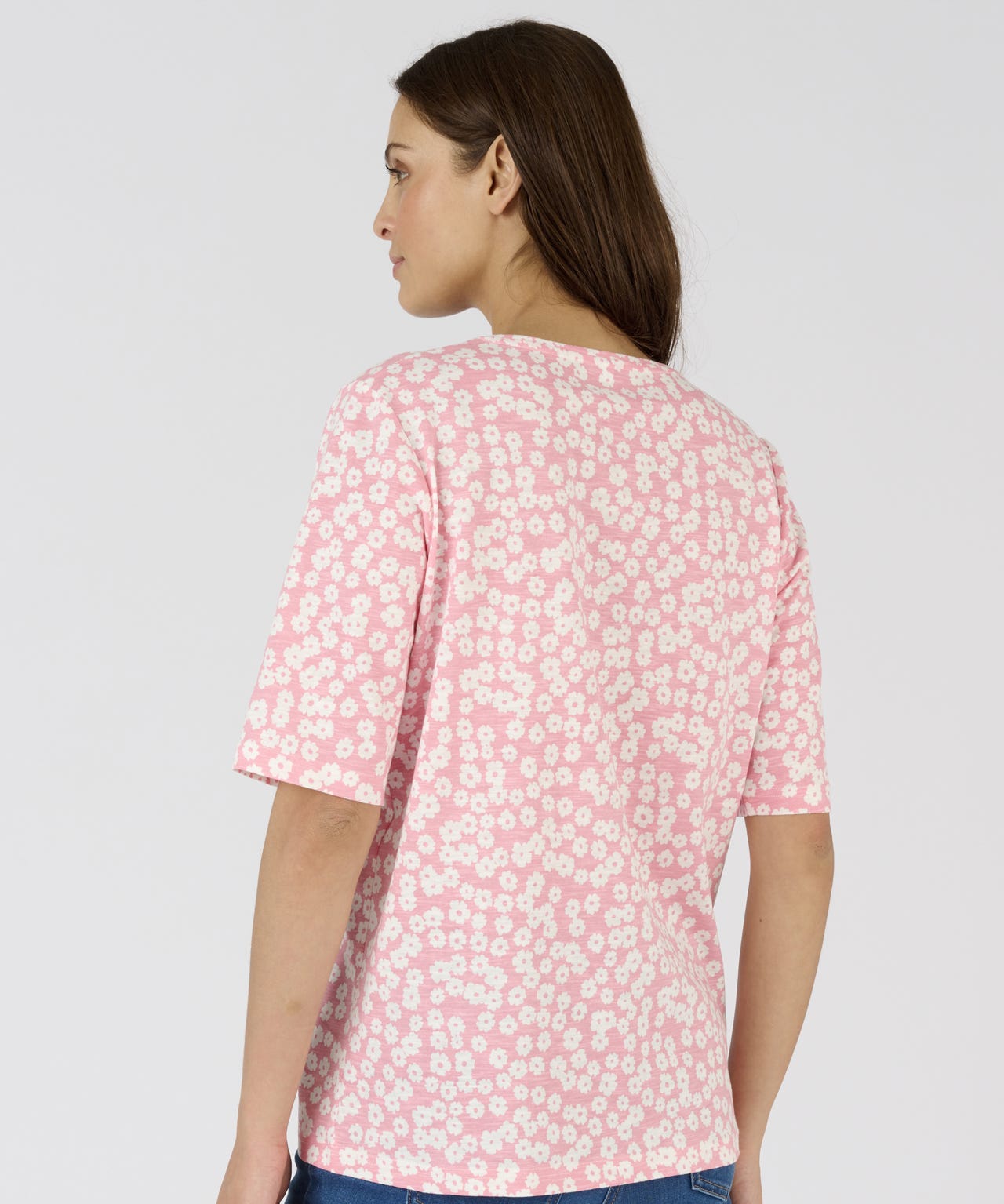 Skin Soft Round Neck Short Sleeved Cotton T-shirt