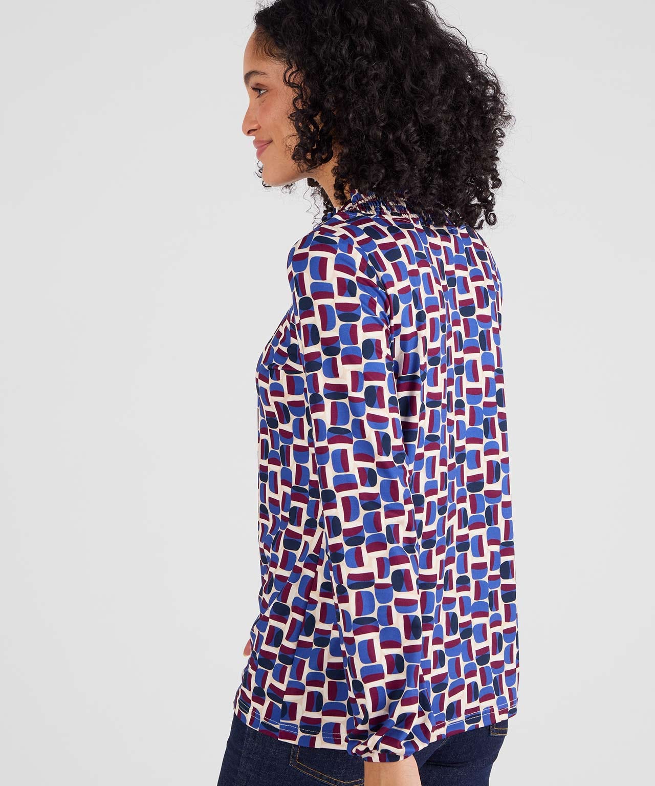  Long Sleeved Printed Top