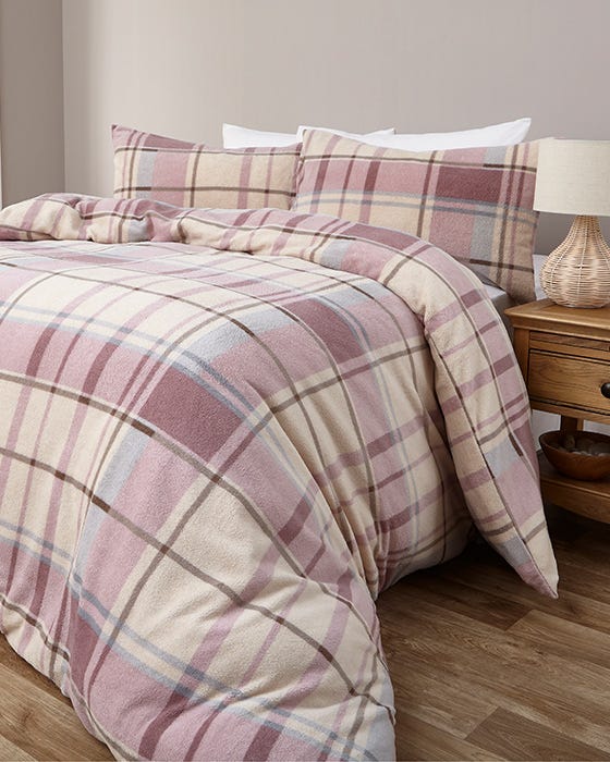Checked Fleece Duvet Set