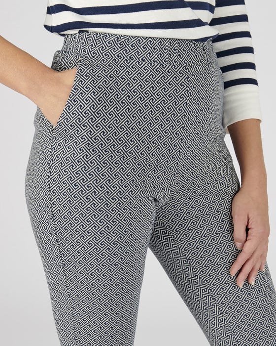 Pull-on Jacquard Trousers