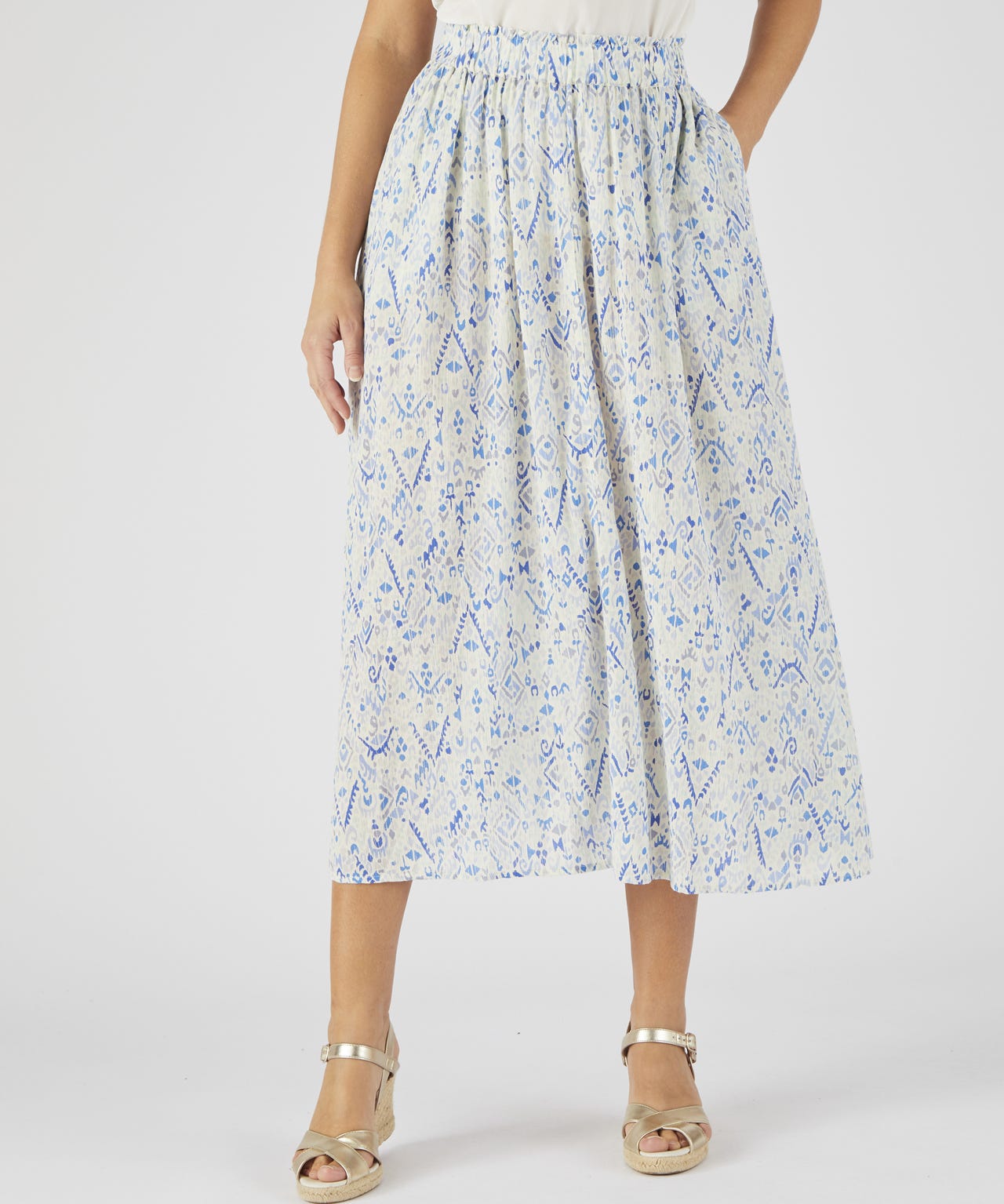 Ecovero Print Crinkle Skirt