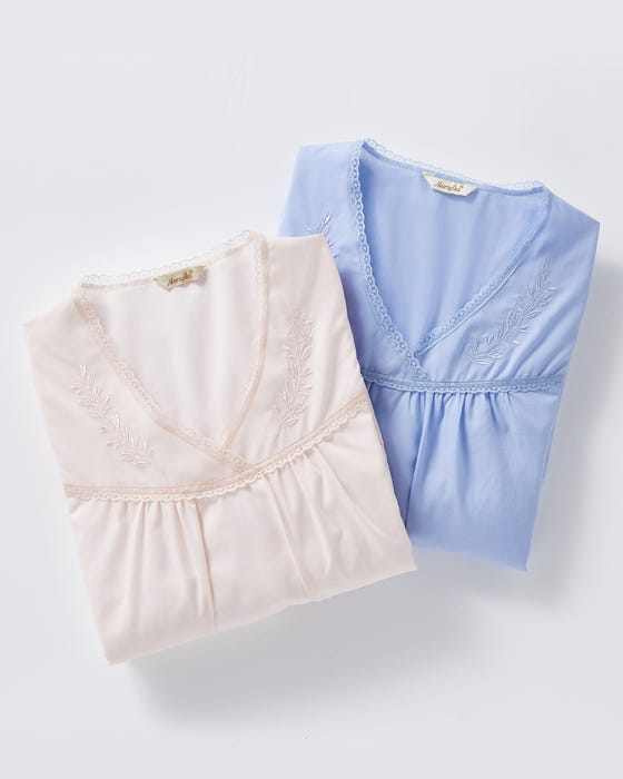 Pack of 2 Embroidered Nightdresses