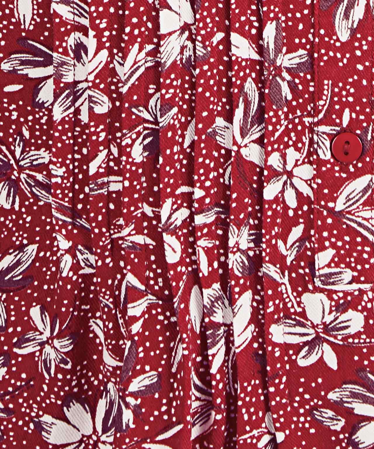 Front Pleated Printed Tunic