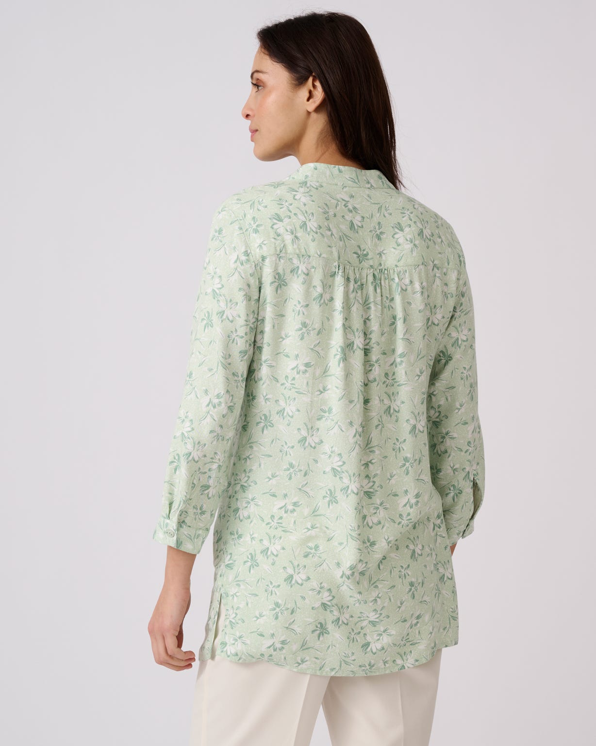 Front Pleated Printed Tunic