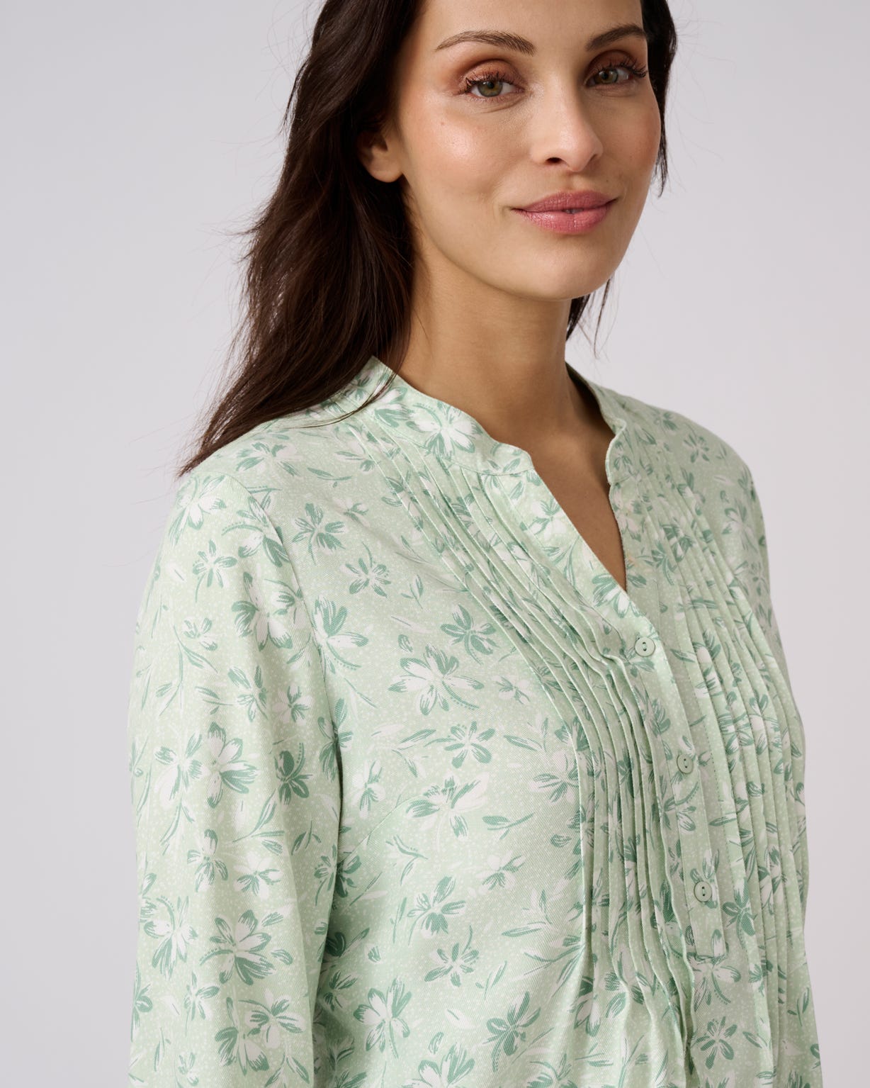 Front Pleated Printed Tunic