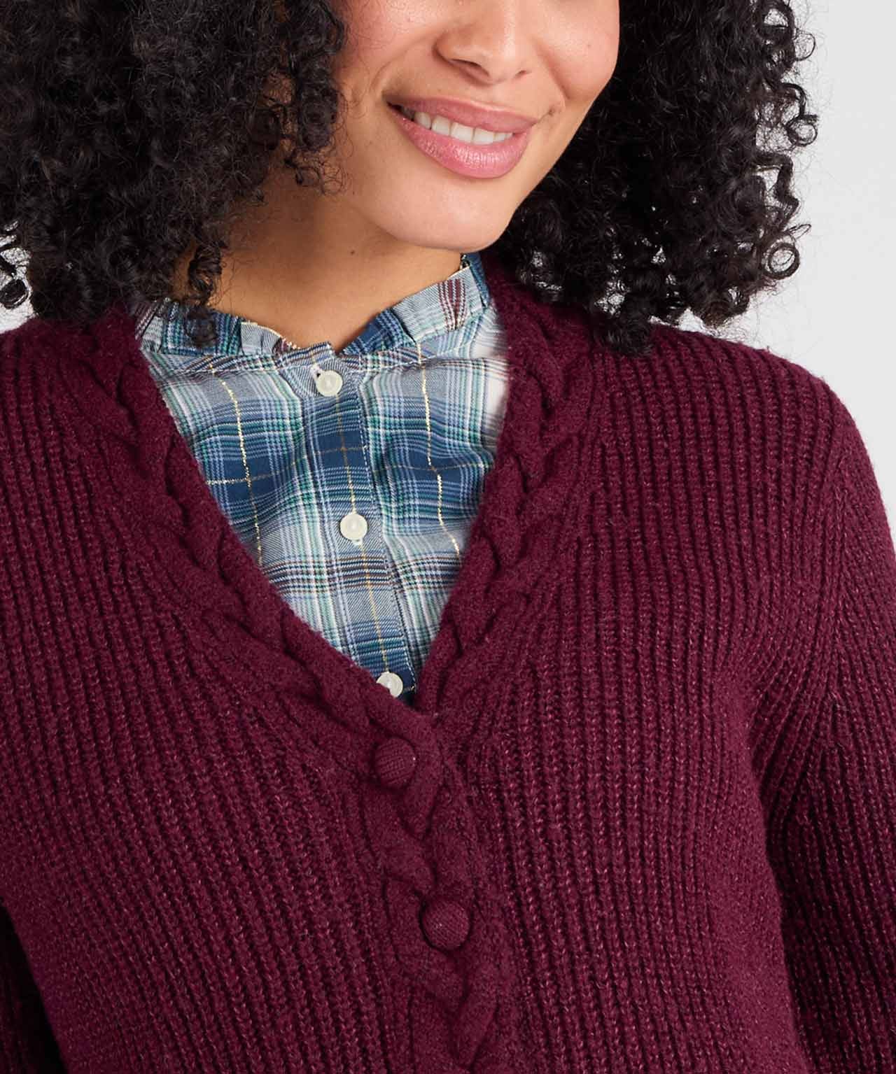 Toasty Thermal Recycled Cable Cardigan