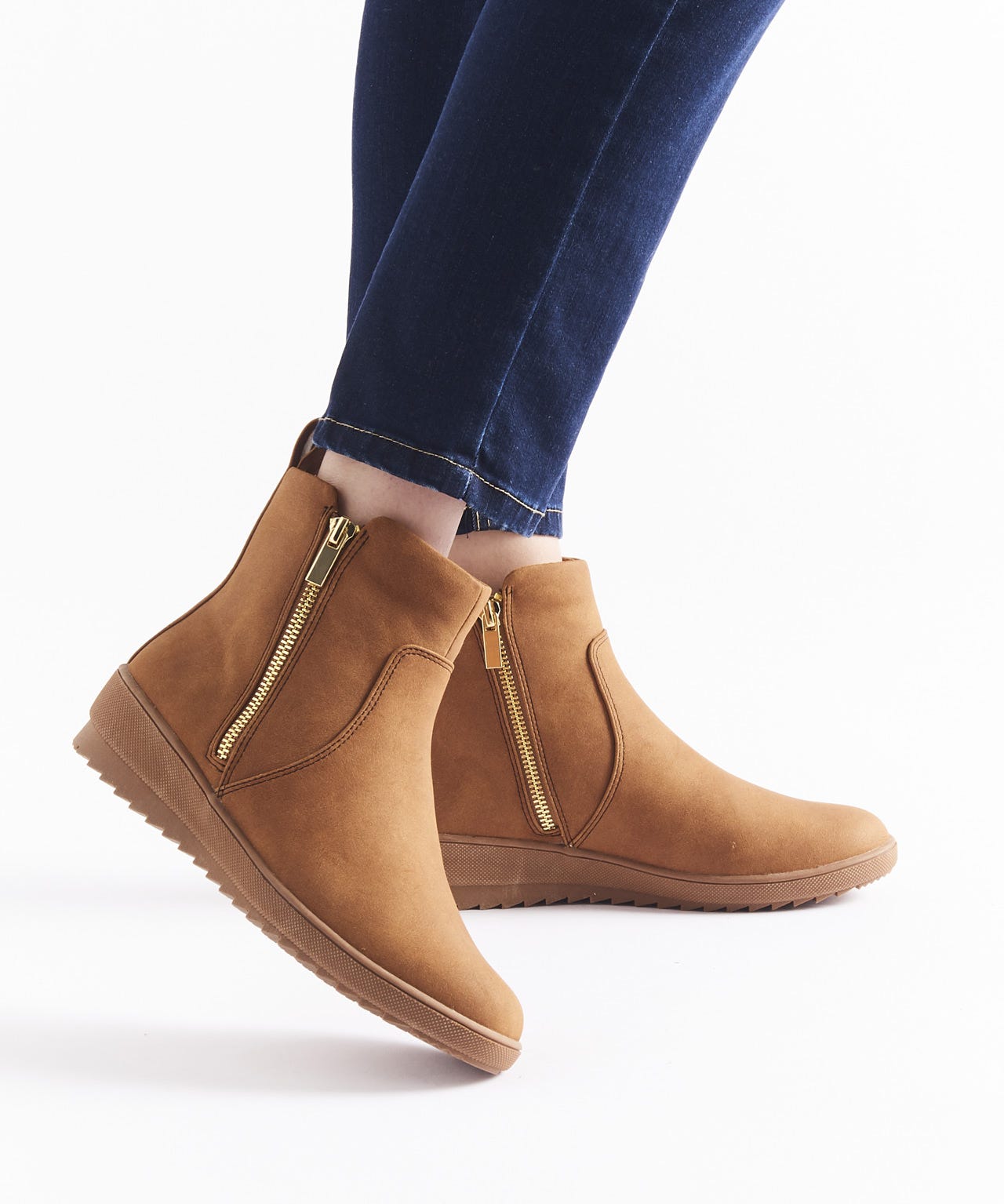 Tan wedge hotsell ankle boots uk