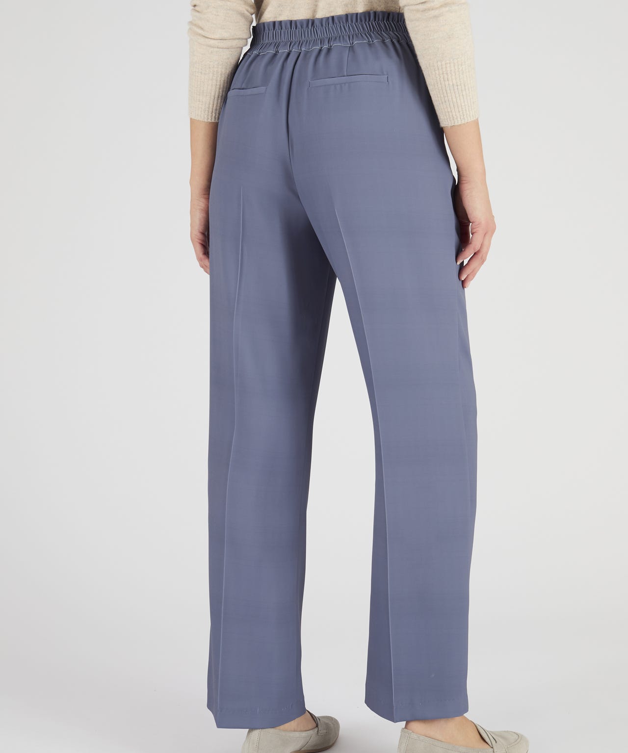 Wide-leg Pull-on Trousers 