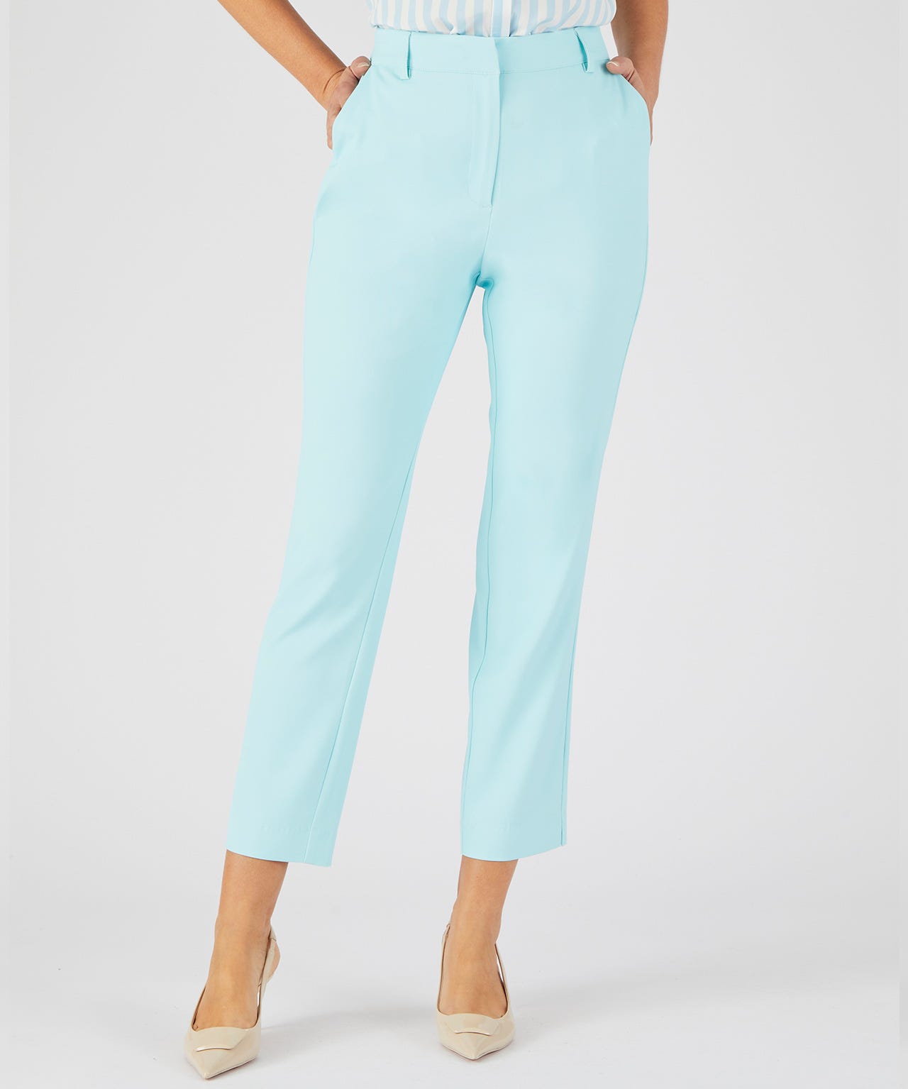 Damart Women's Sky Blue 7/8 Trousers