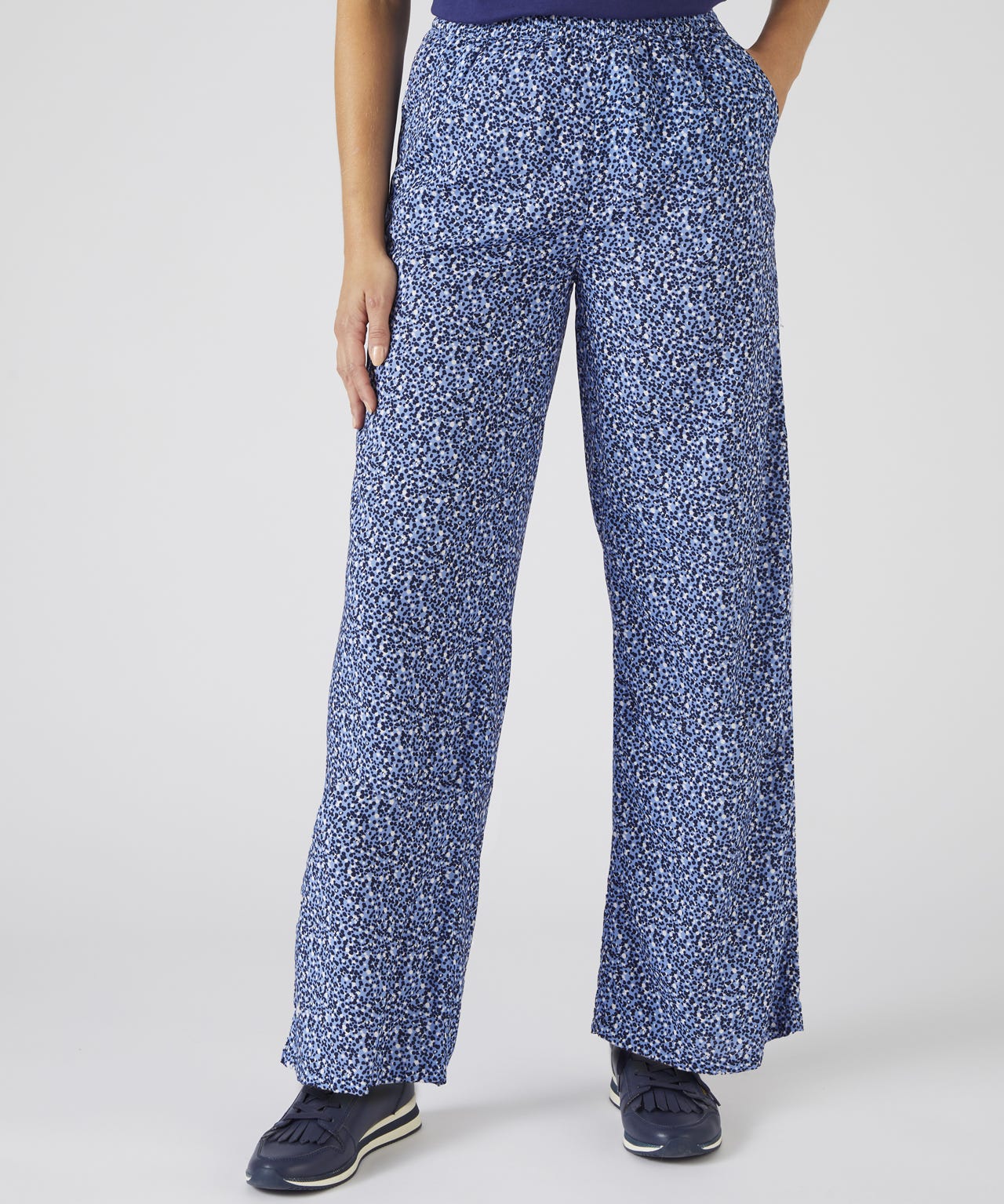 Print Wide-leg Trousers