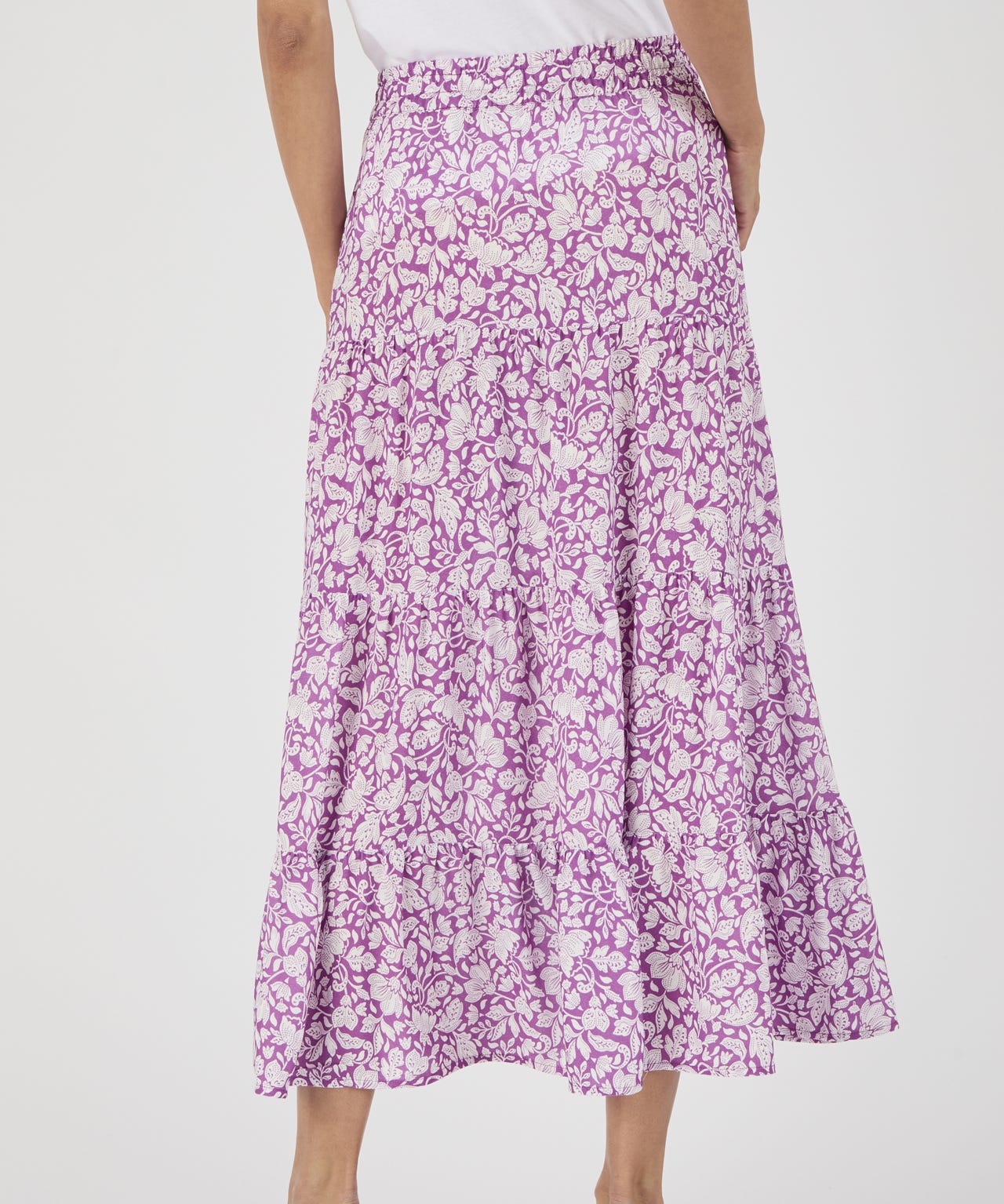 Print Tiered Skirt