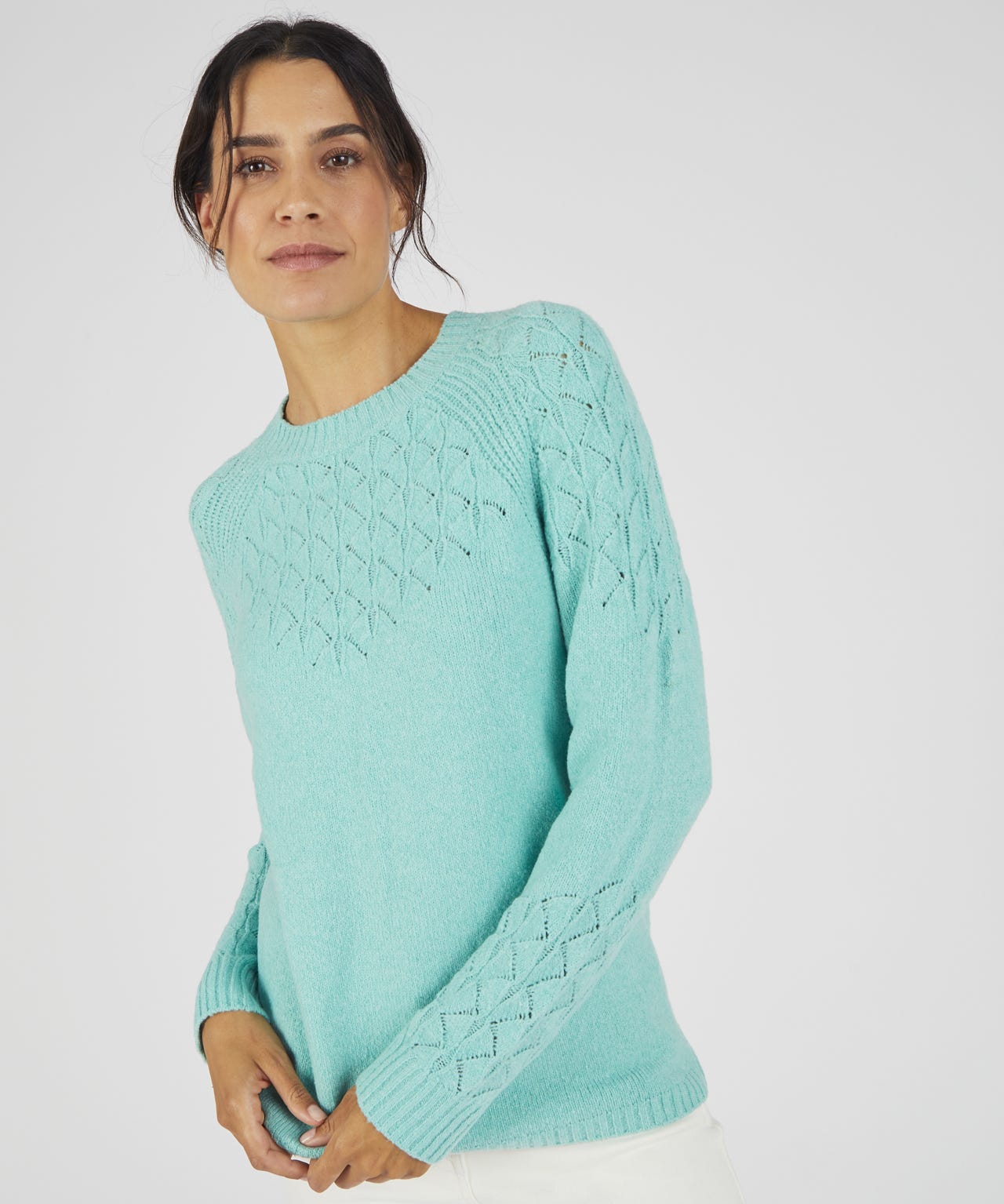 Damart Women's Aqua Fancy Knit Jumper