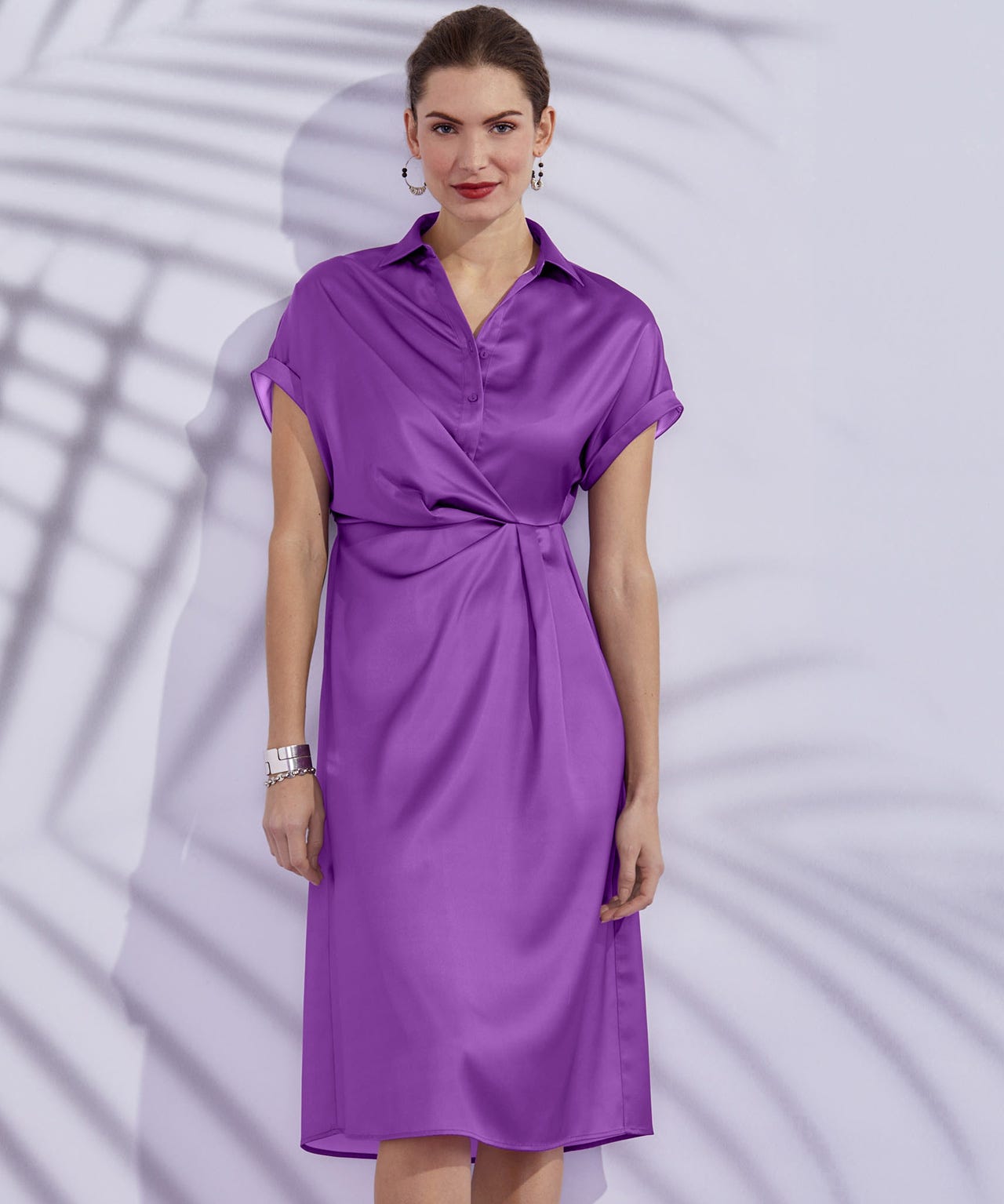 Draped Front Dress 