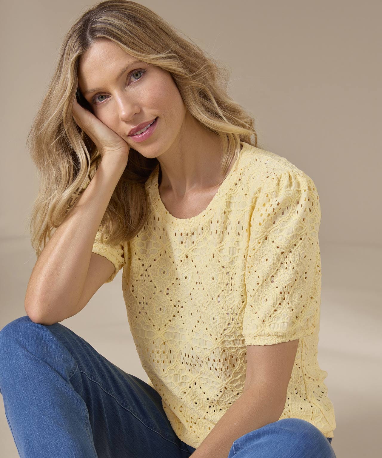 Damart Women's Lemon Detailed Top