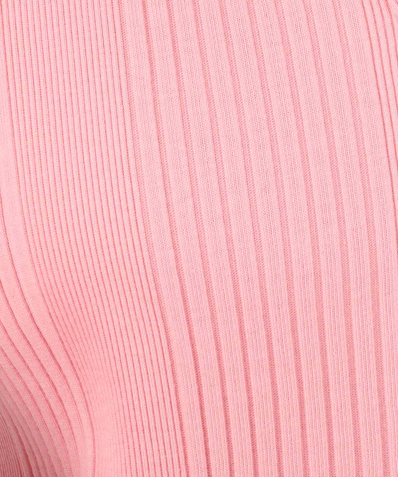 Ribbed Notch Neck T-shirt 