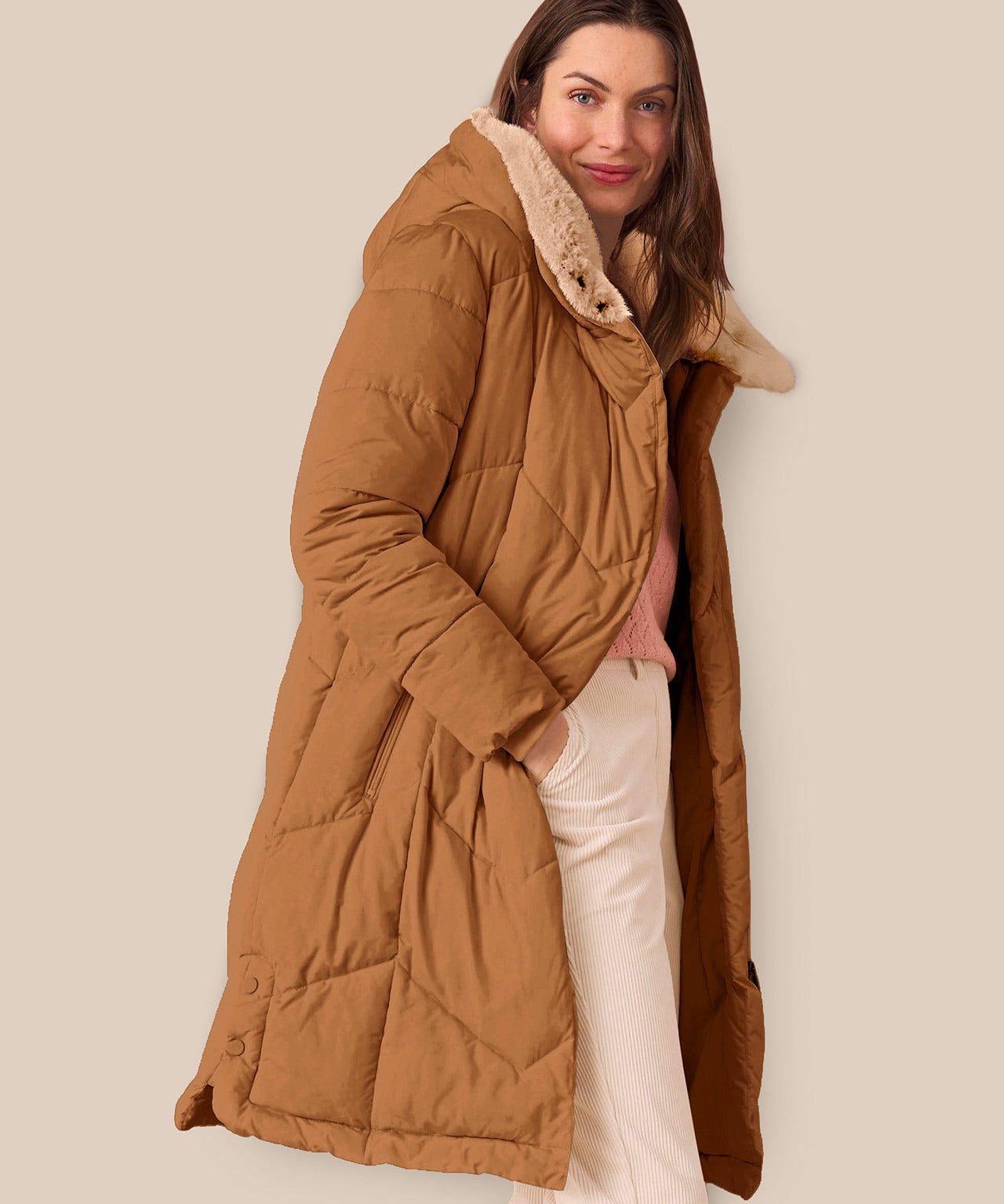 Toasty Thermal Faux Fur Trim Parka 