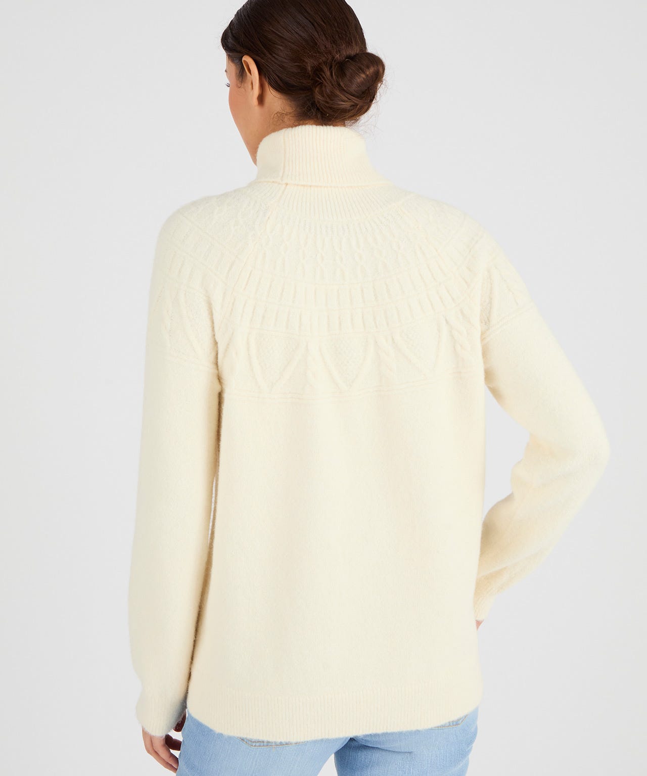Thermolactyl Roll Neck Jacquard Detail  Jumper 