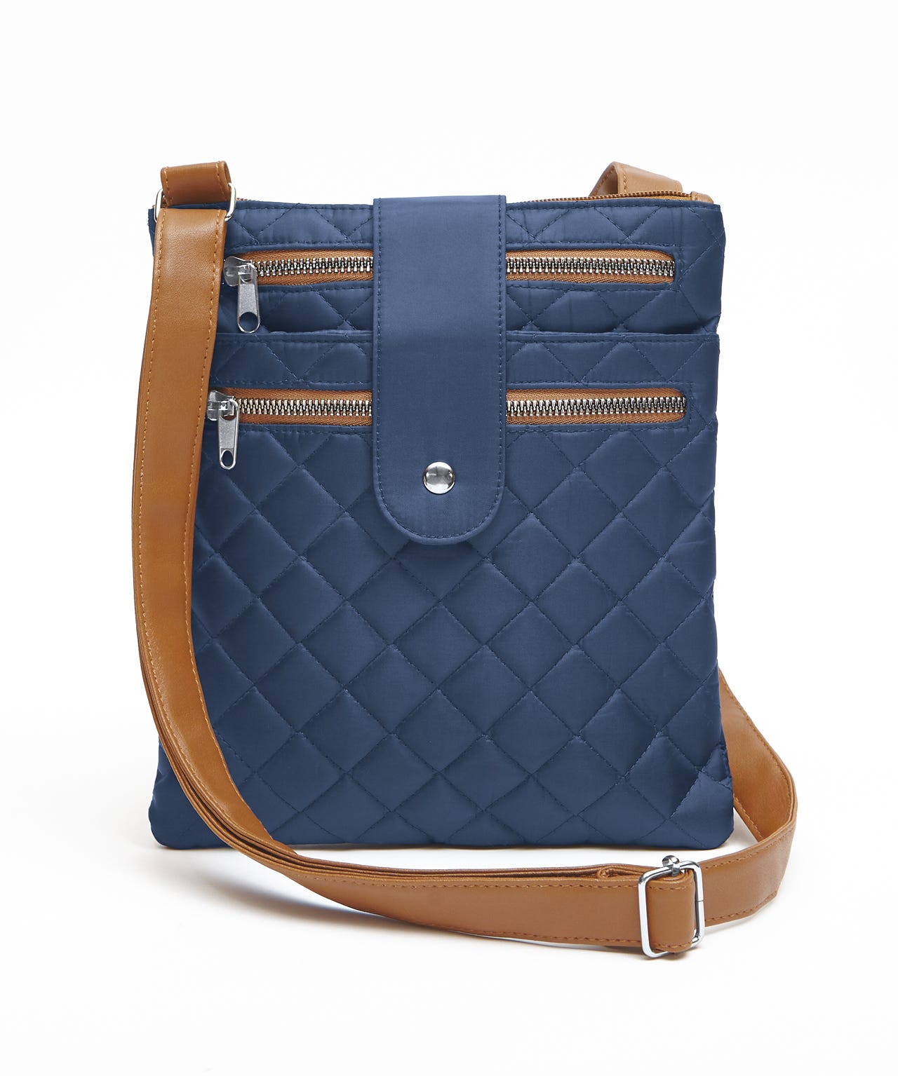 Damart Women's Navy Plain Quilted Messenger Bag