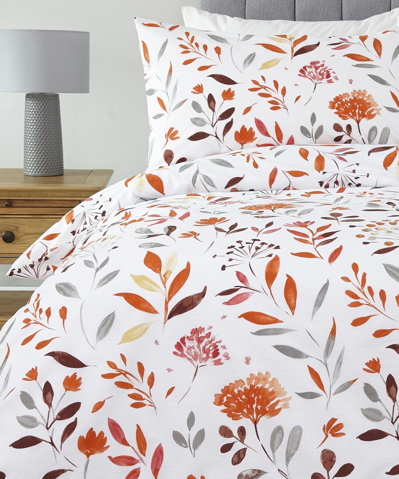 Autumn Flowers Cotton Blend Duvet Set 