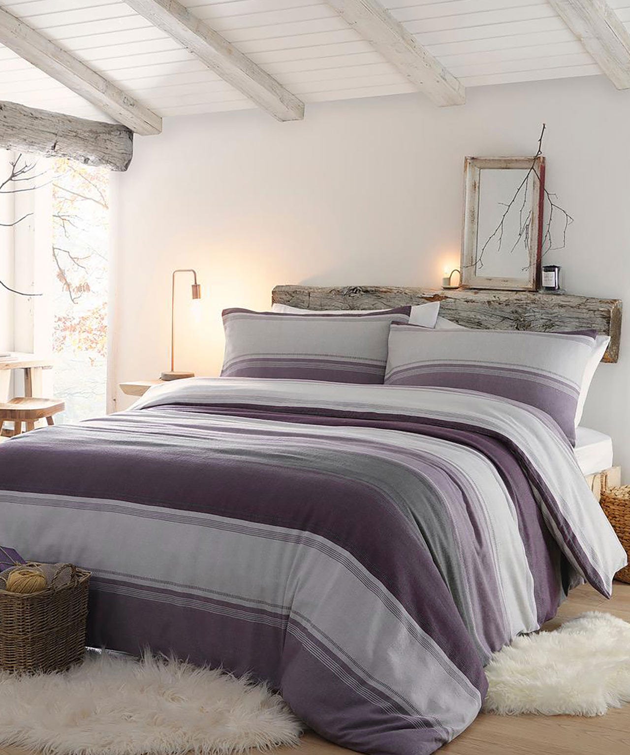 Betley Brushed Stripe Duvet Set