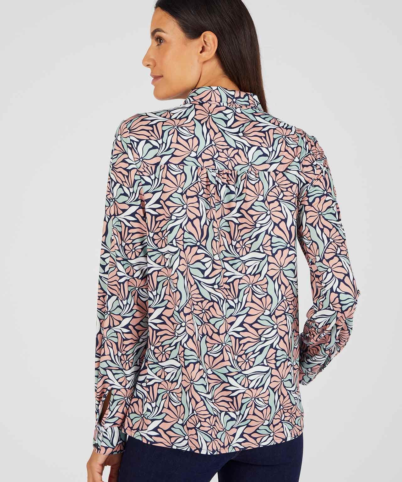 Floral Print Long Sleeve Blouse 