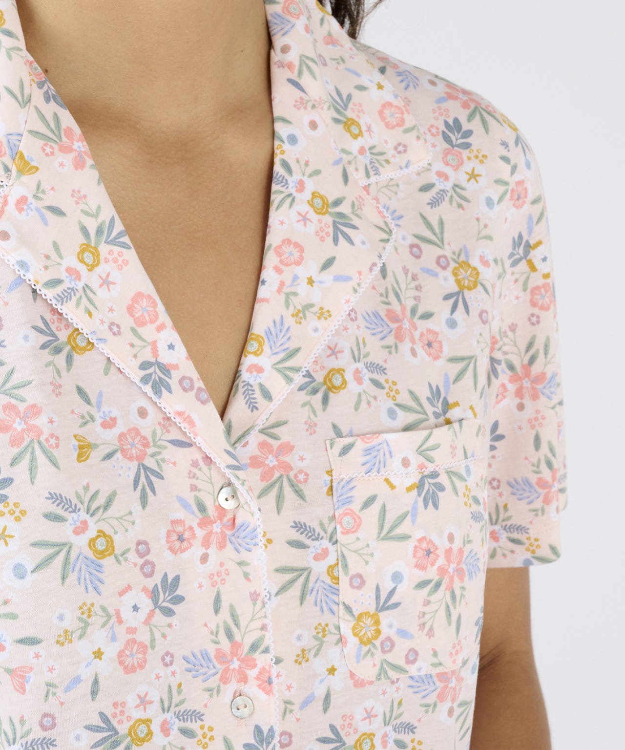 Print Short Sleeve Jersey Pyjamas