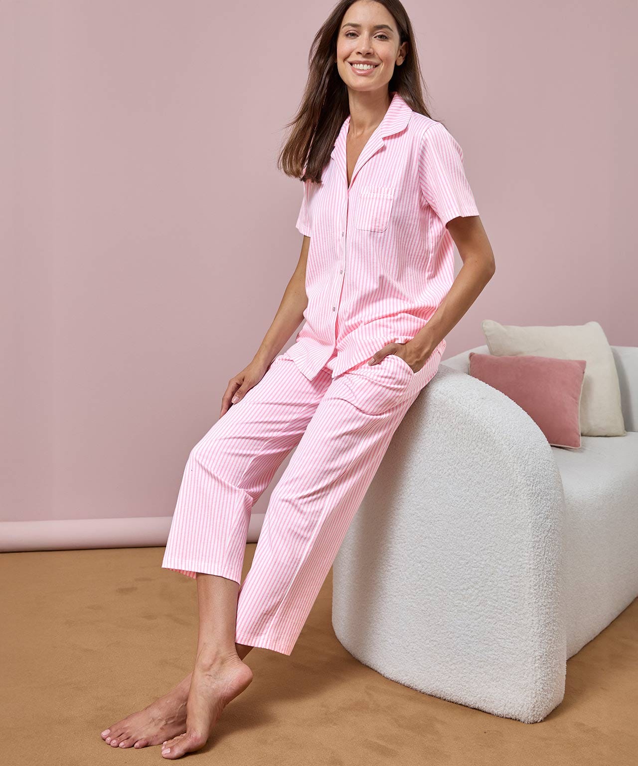 Print Short Sleeve Jersey Pyjamas 