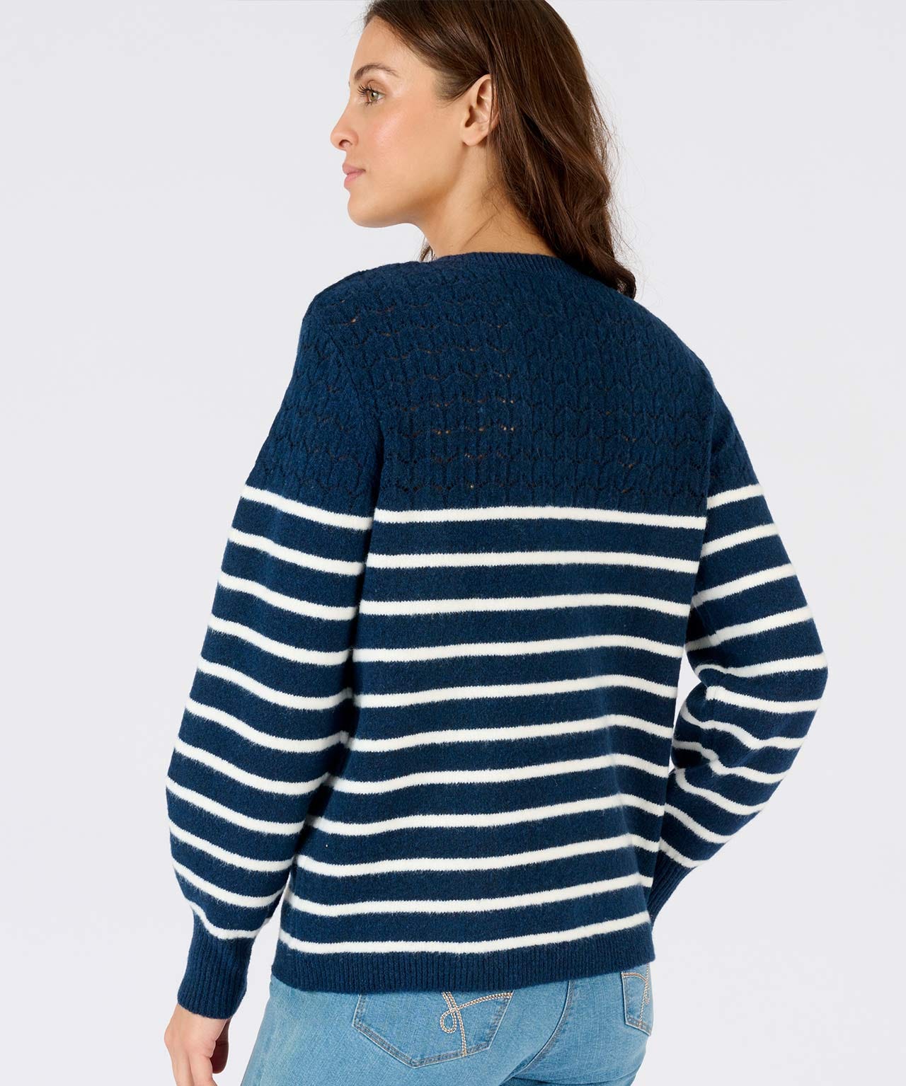 Thermolactyl Stripe Pointelle Jumper