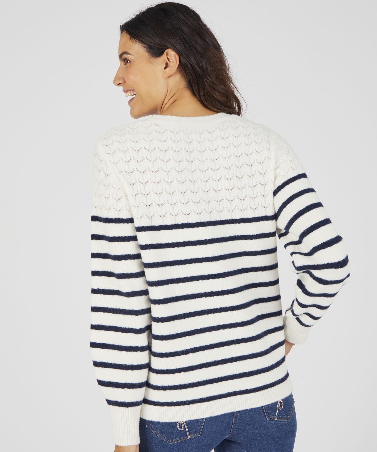 Thermolactyl Stripe Pointelle Jumper 