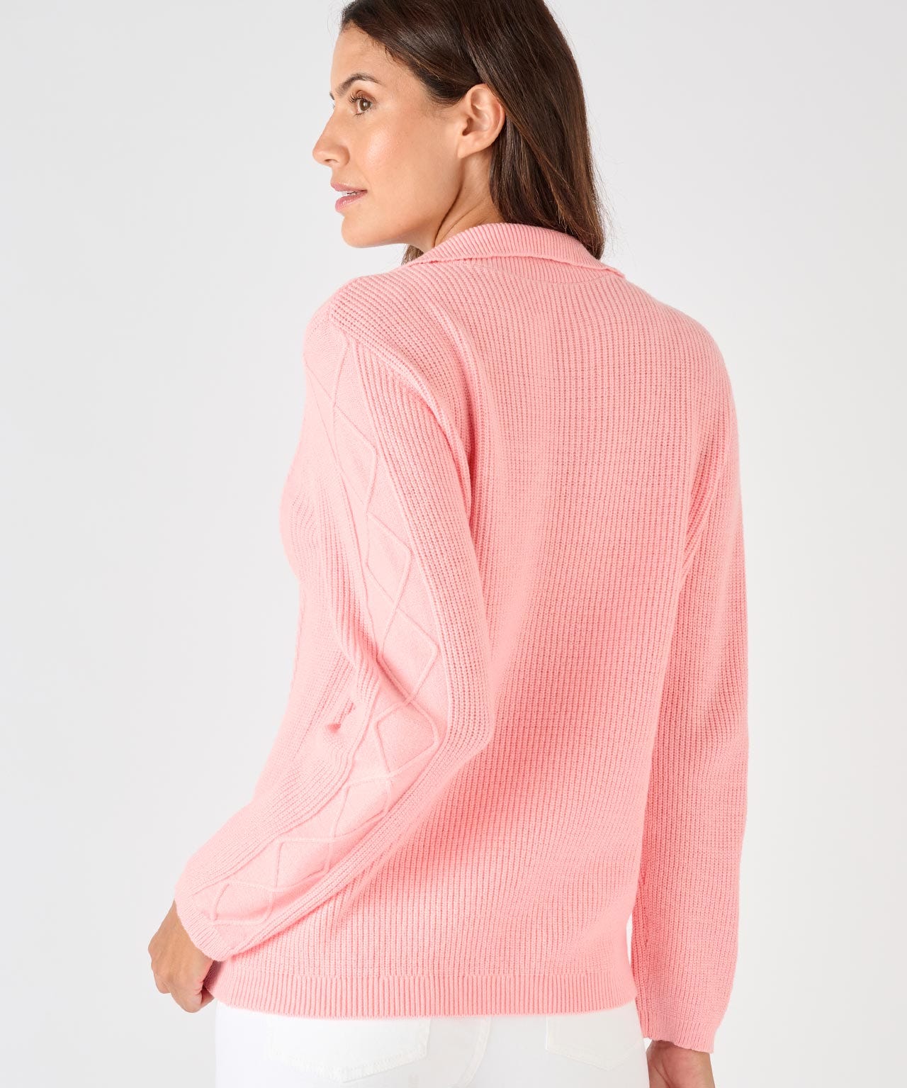 Embroidered Open Neck Jumper 