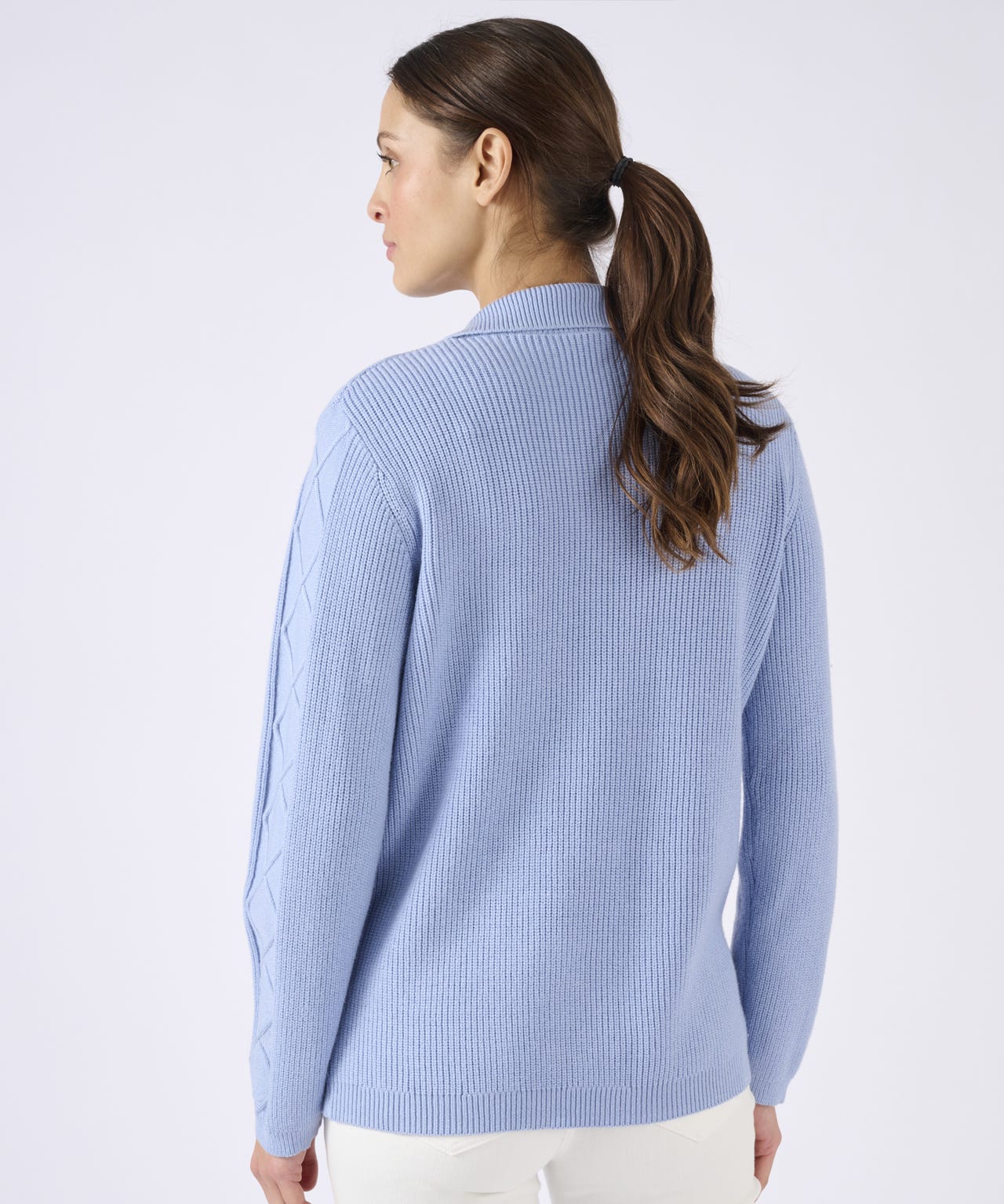 Embroidered Open Neck Jumper 