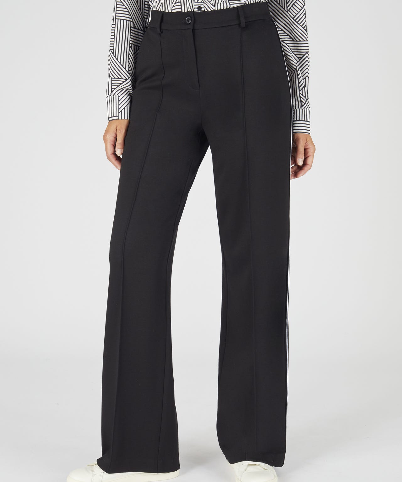 Wide-leg Jersey Trousers