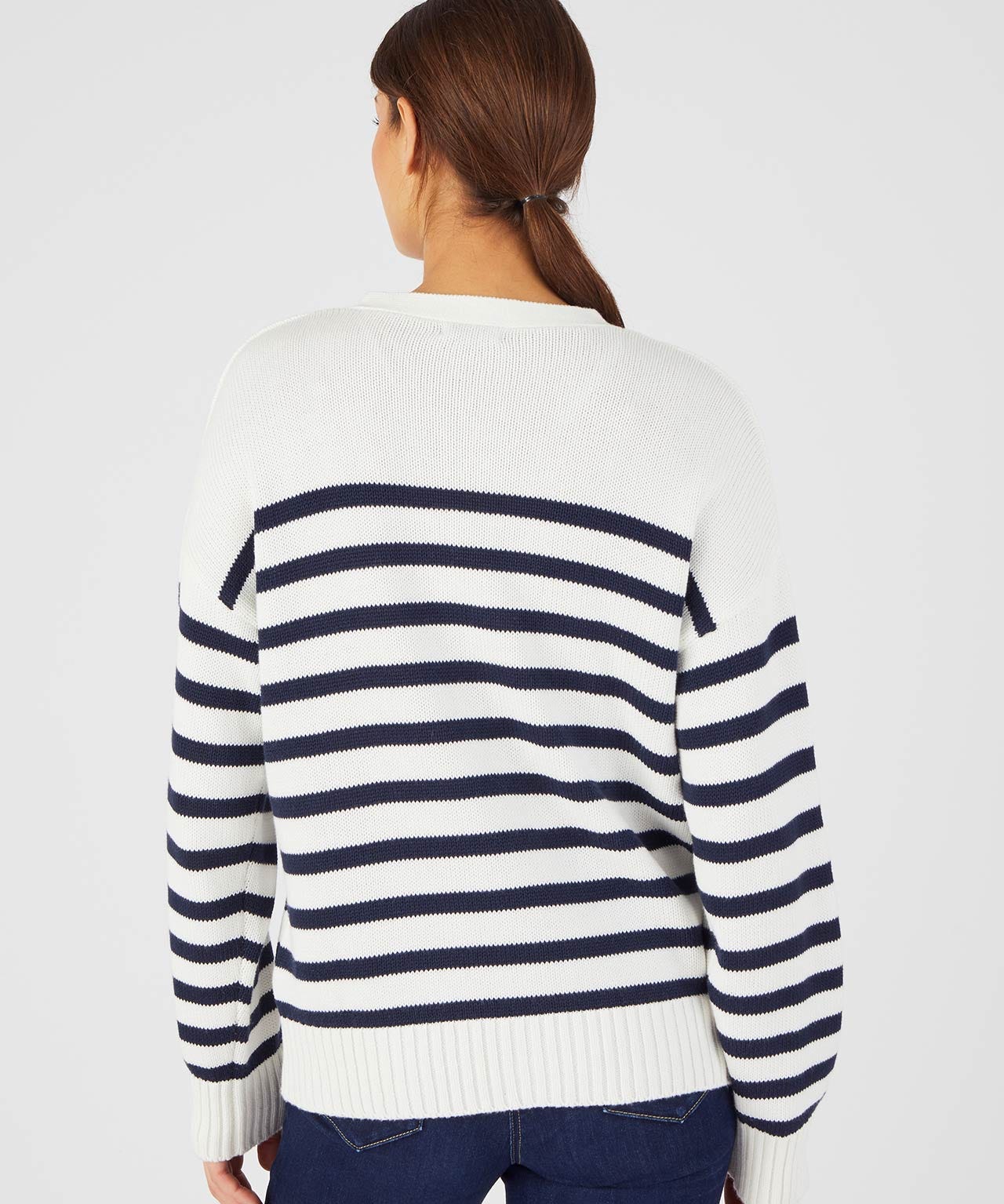 Stripe V-Neck Cardigan 