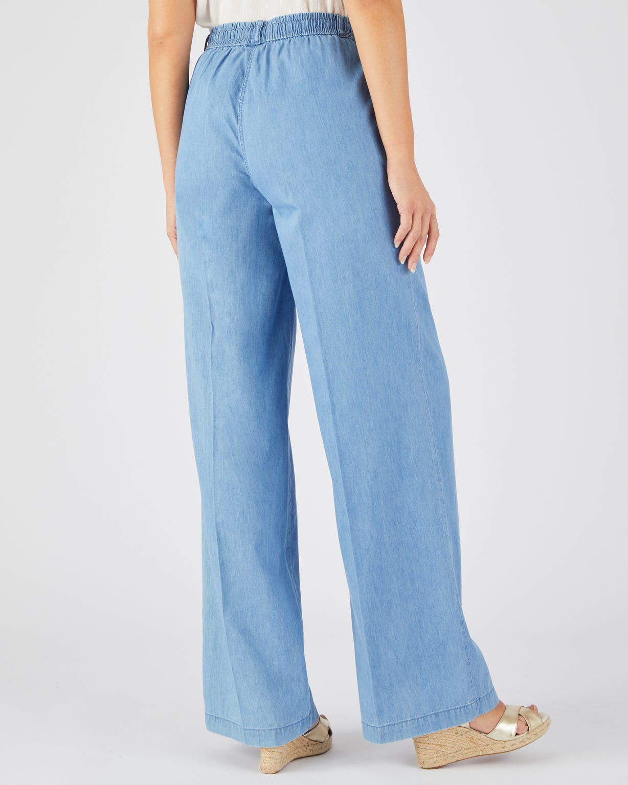 Cotton Wide-leg Trousers 