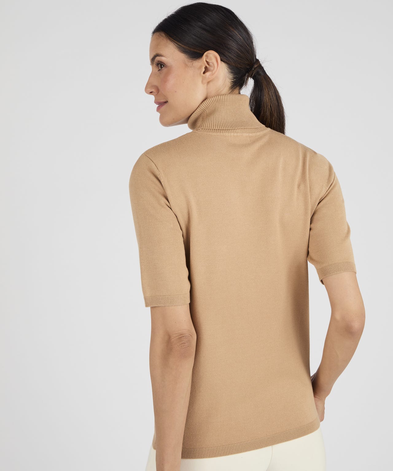 Short Sleeve Roll Neck Jumper 