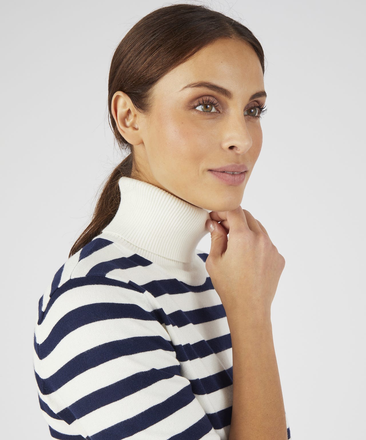 Short Sleeve Roll Neck Jumper 