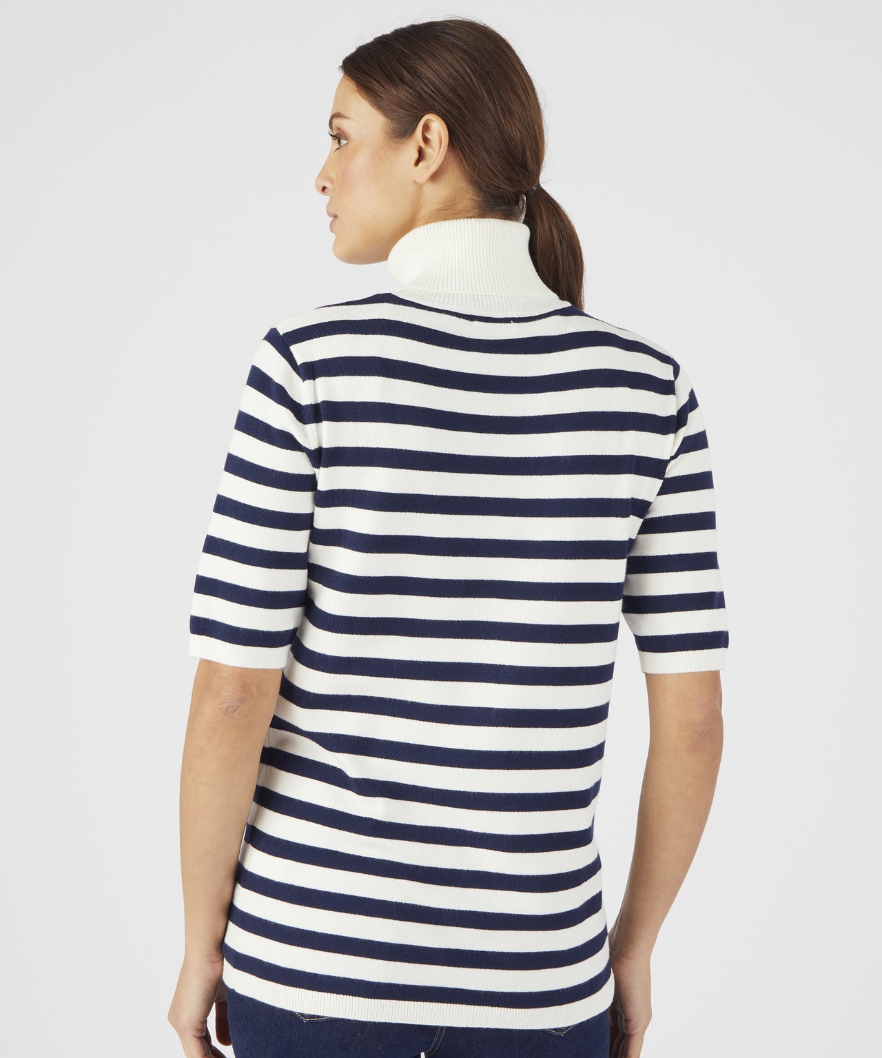 Short Sleeve Roll Neck Jumper 