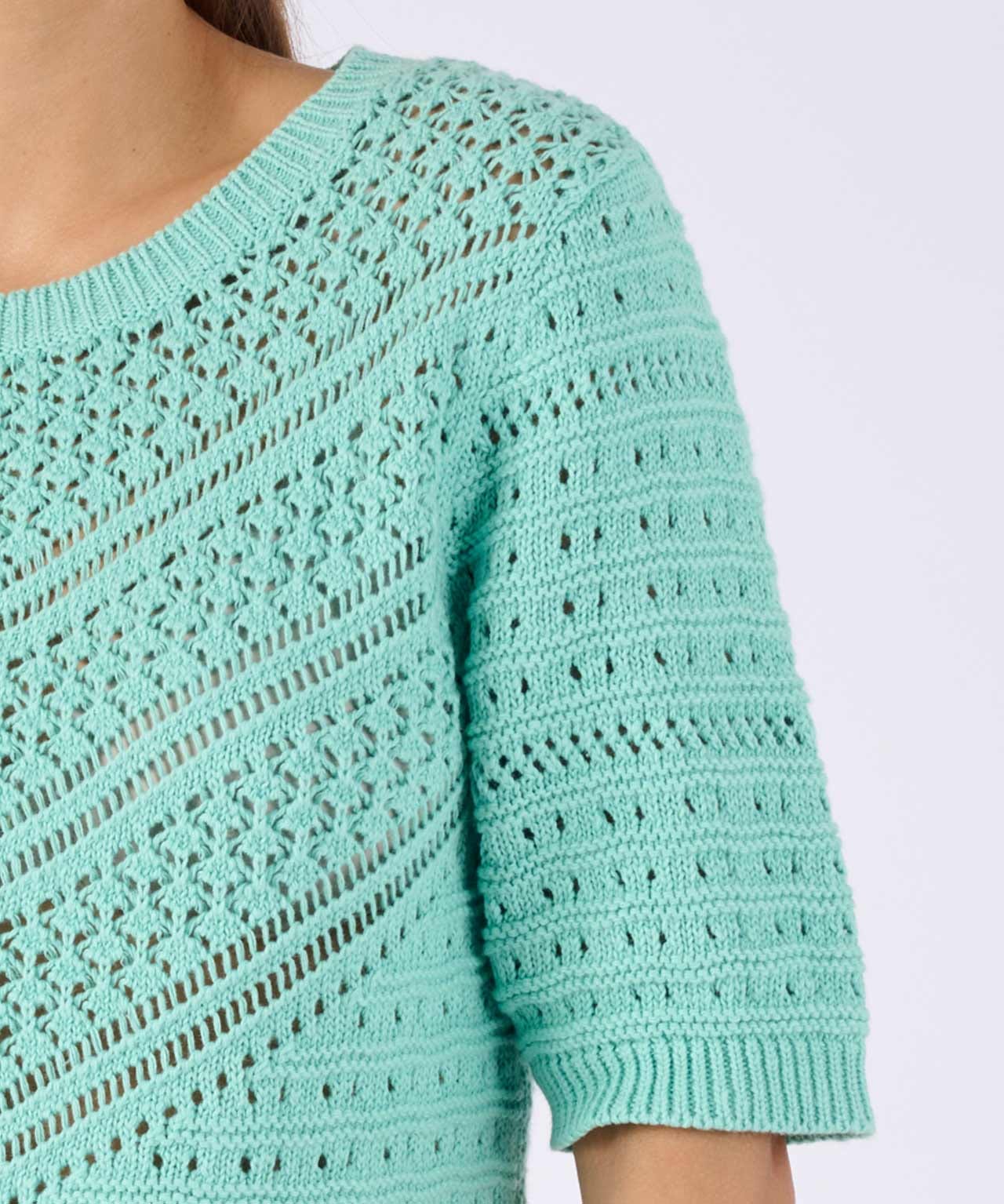 Pointelle Short Sleeve Jumper 