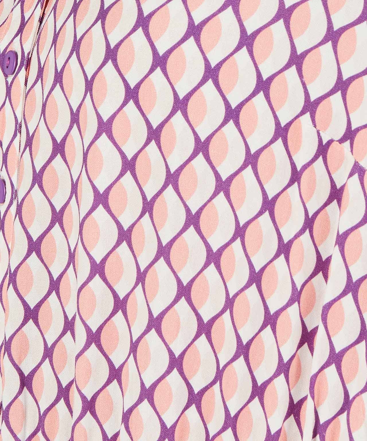 Elasticated Waist Tiered Print Dress