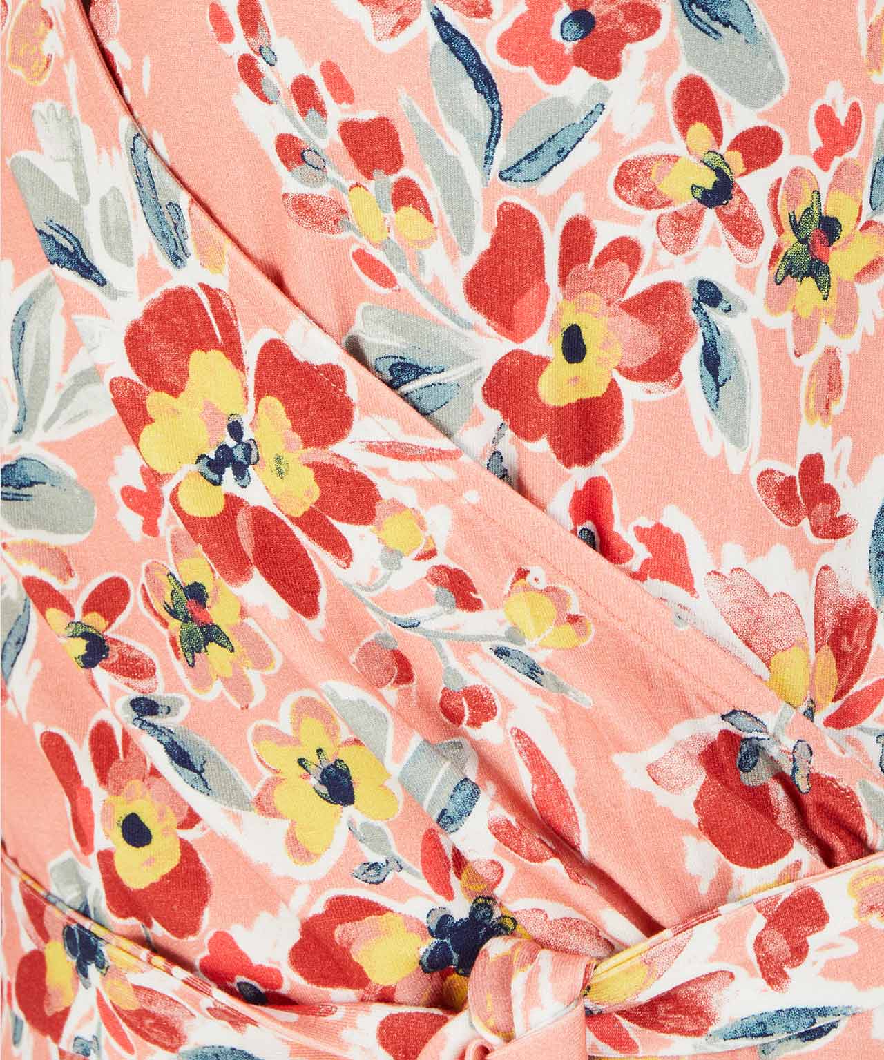 Jersey Print Mock Wrap Dress