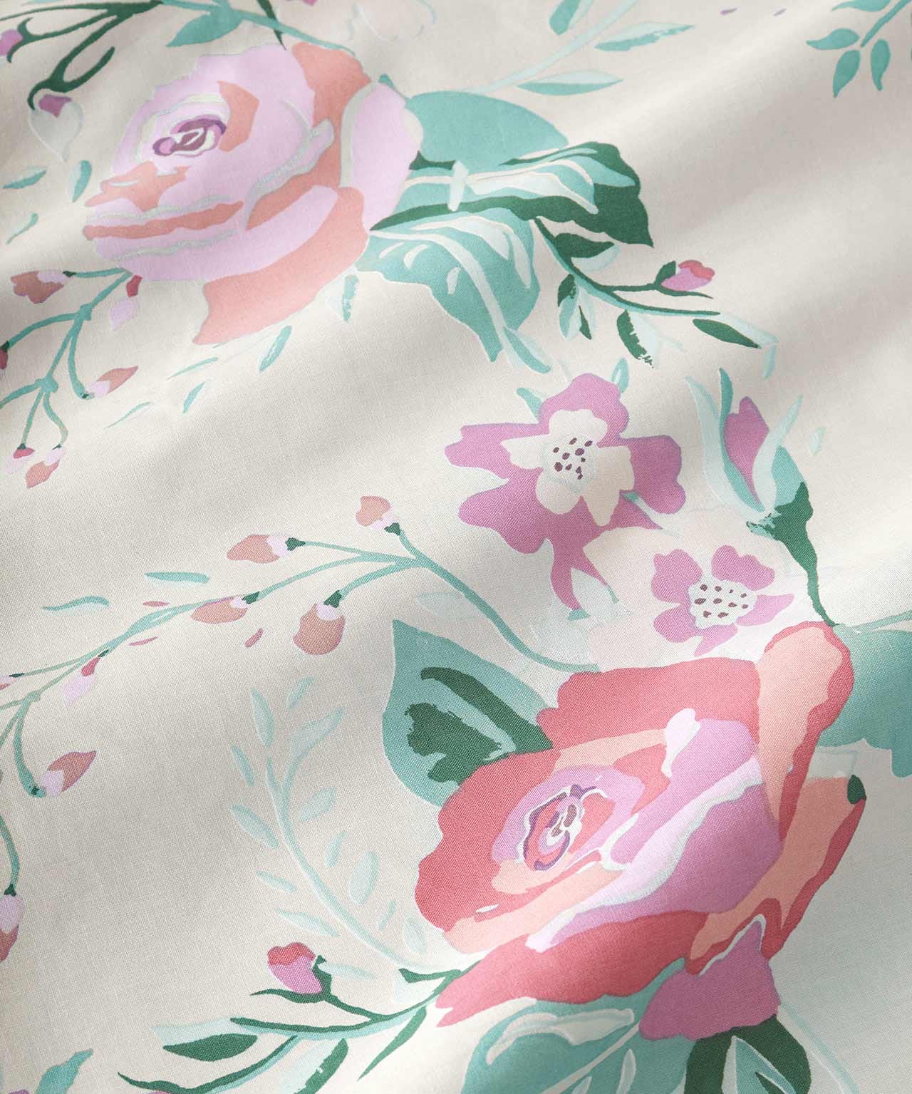 Rose Garden Cotton Blend Duvet Set 