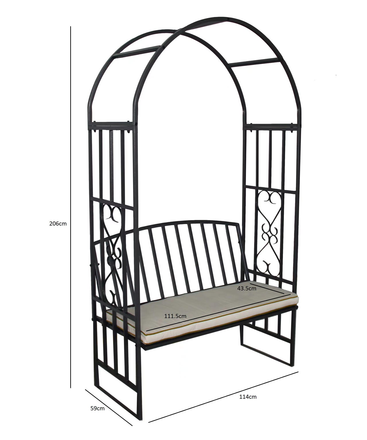 Garden arch and seat