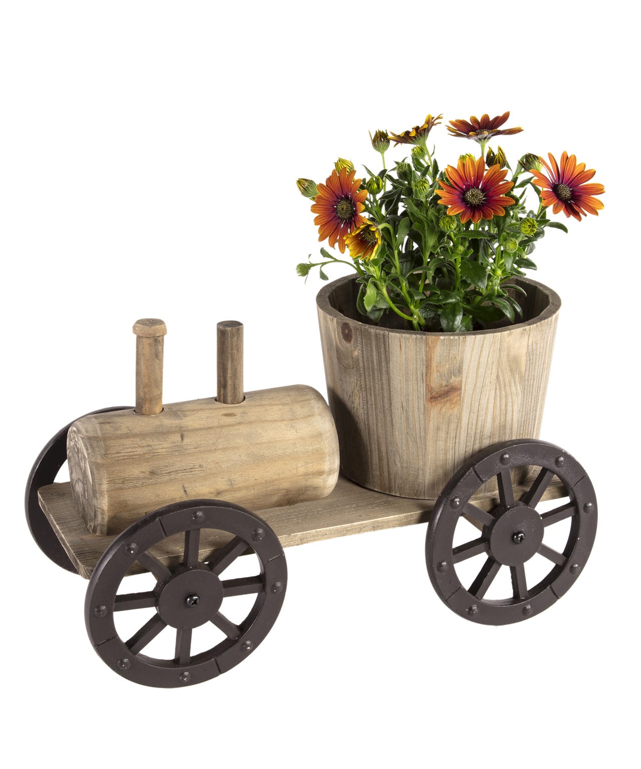 Wooden Tractor Planter