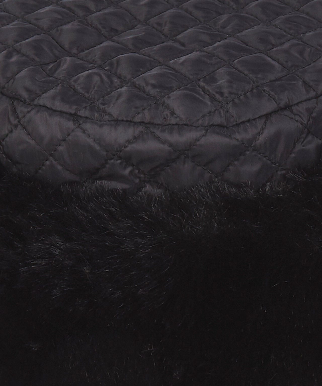 Faux fur hat & gloves set 