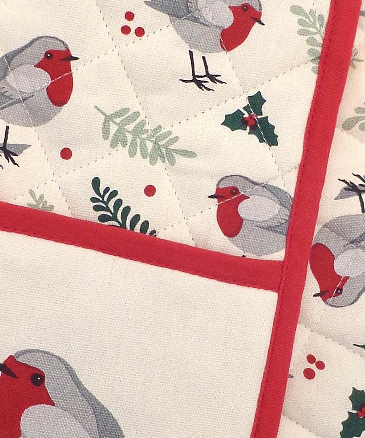 Robin Oven glove & Tea Towel 