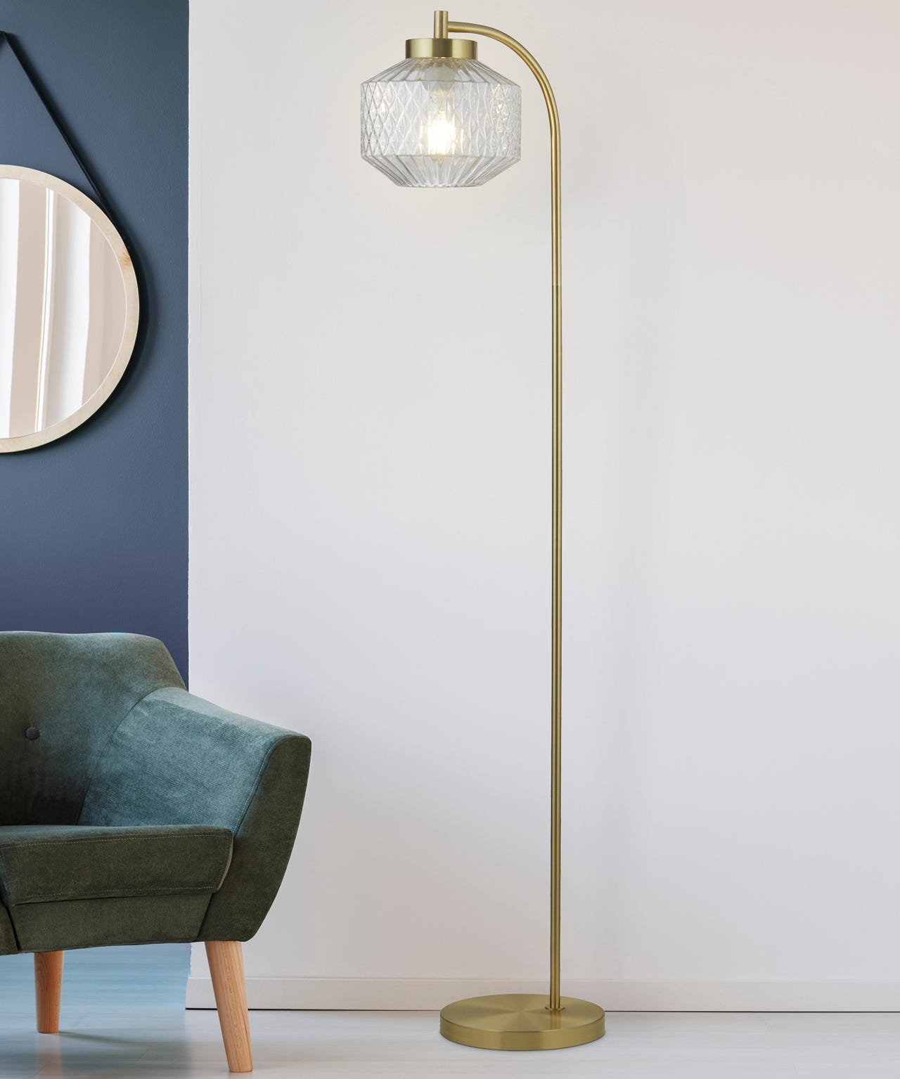 Satin Brass Floor Lamp