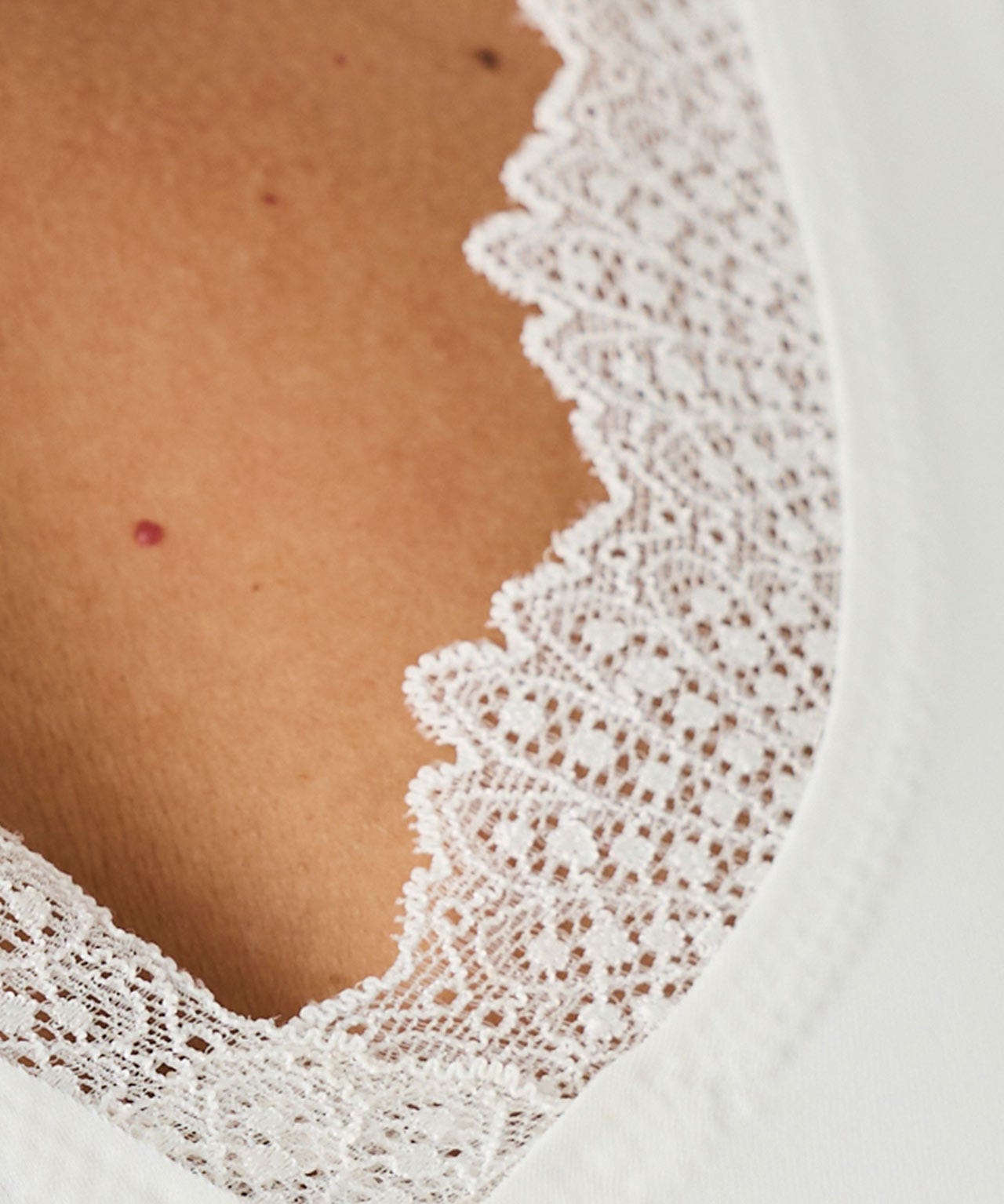 Non-wired Lace Trim Bra 