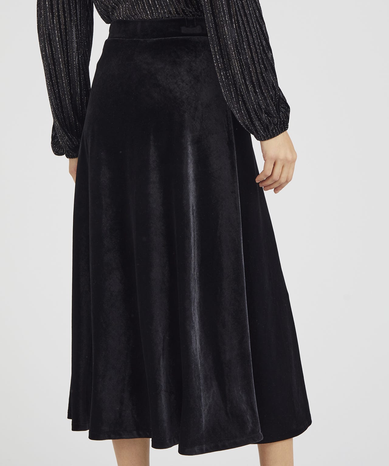 Velour Bias Cut Skirt