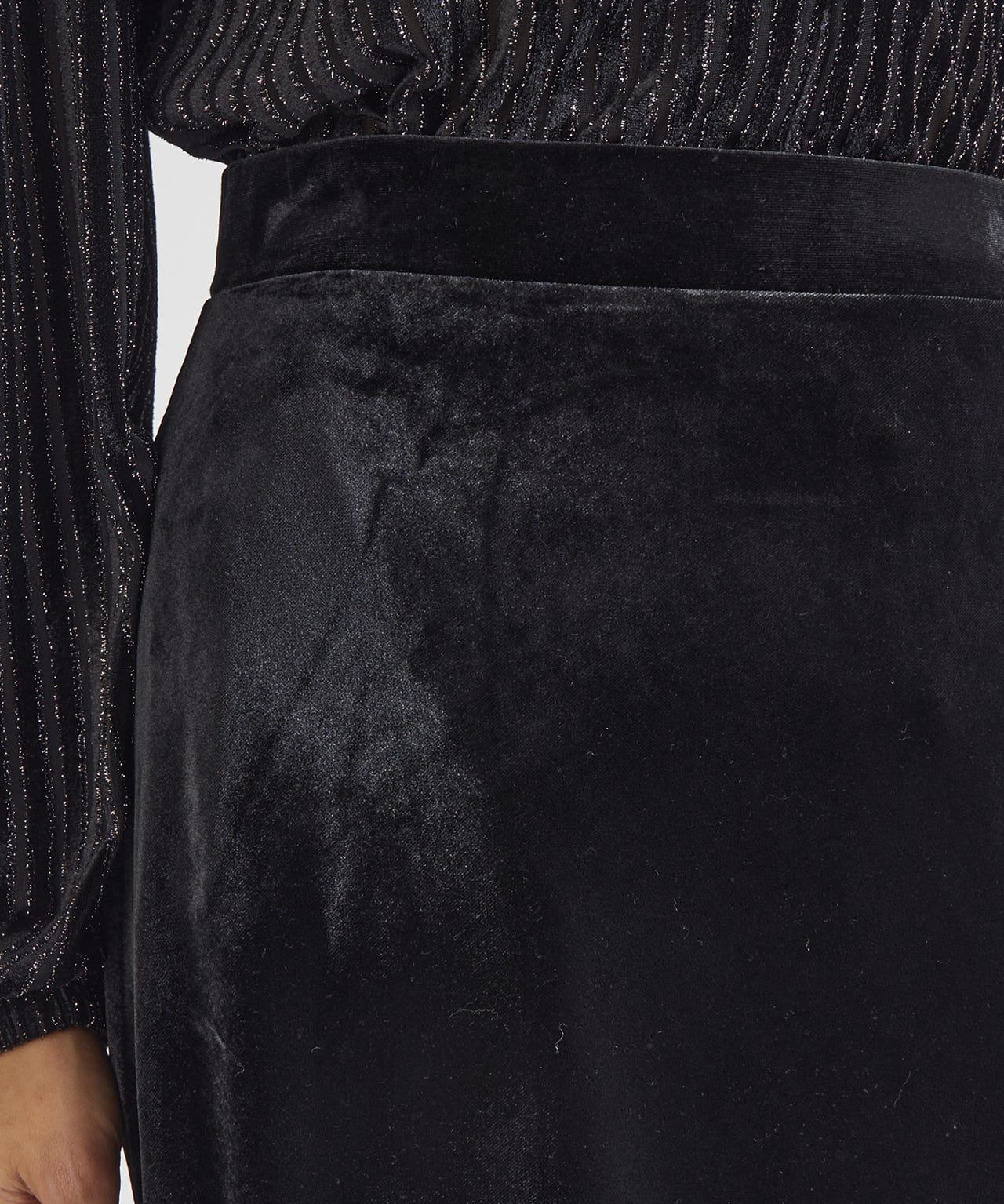 Velour Bias Cut Skirt